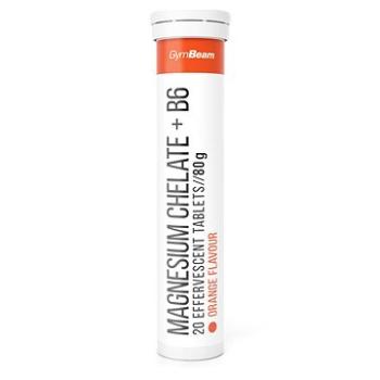 GymBeamMagnesium chelate + B6, 20 tabliet , pomaranč (8588007570013)