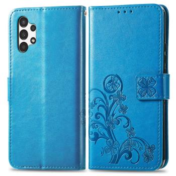 ART Peňaženkový kryt Samsung Galaxy A13 FLOWERS modrý