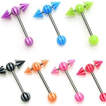 Piercing činka - farebná UV šípka - Farba piercing: Modrá