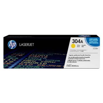 HP originál toner CC532A, yellow, 2800str., HP 304A, HP Color LaserJet CP2025, CM2320, O, žltá