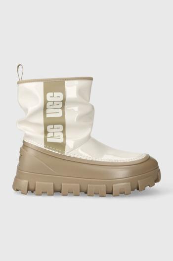 Snehule UGG Classic Brellah Mini dámske, béžová farba, 1144059