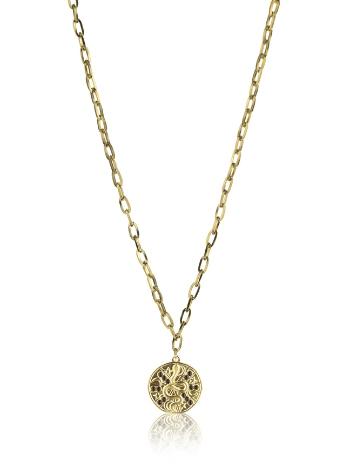 Marc Malone Výrazný pozlátený náhrdelník Ariana Black Necklace MCN23021G