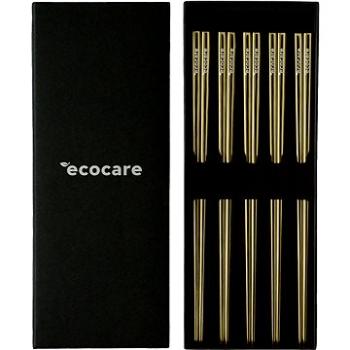 ECOCARE Kovové Sushi paličky Box Gold 10 ks (0750122452163)