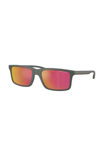 Slnečné okuliare Armani Exchange pánske, zelená farba, 0AX4157SU