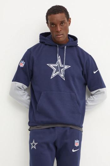 Mikina Nike Dallas Cowboys pánska, tmavomodrá farba, s kapucňou, vzorovaná, 02F2-447M-7RD-87G