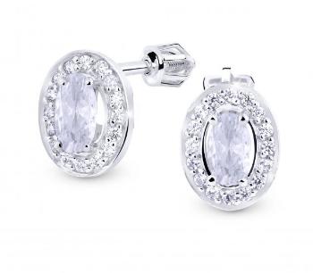Cutie Jewellery Trblietavé zlaté náušnice so zirkónmi Z8049-30-X-2 číra
