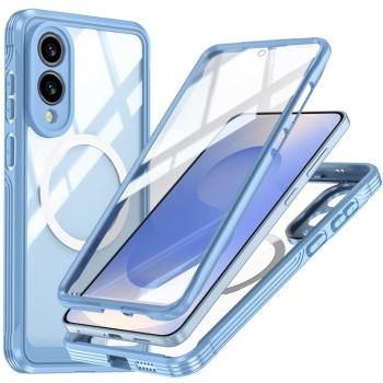 DUAL MAGSAFE Obojstranný ochranný kryt pre Samsung Galaxy S25 Edge modrý
