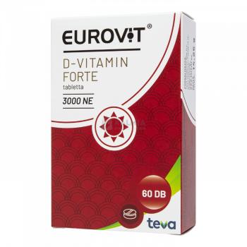 Eurovit D-vitamin forte 3000NE étrend-kiegészítő tabletta 60 db