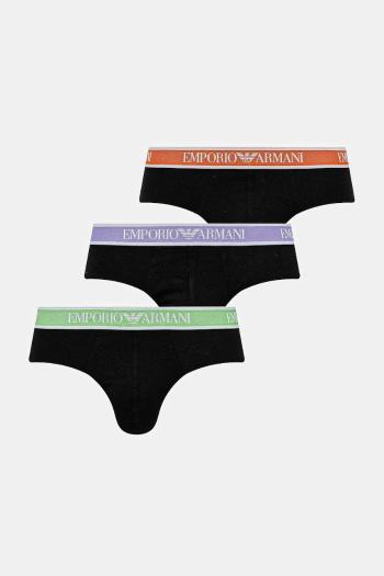 Slipy Emporio Armani Underwear 3-pak čierna farba, EM000258 AF10779
