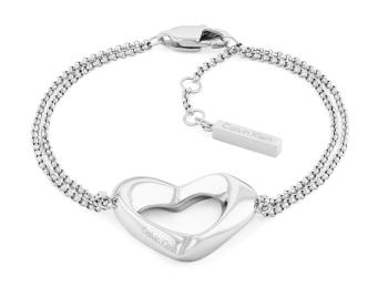 Calvin Klein Dvojitý oceľový náramok Srdce Enchanting 35000758