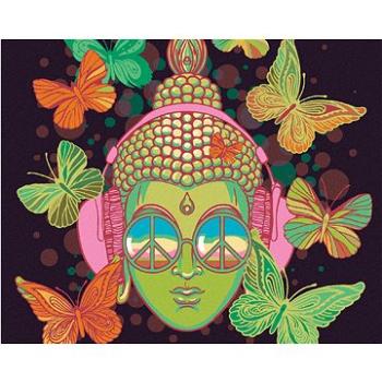 Maľovanie podľa čísel - Zelený budha a motýle (HRAbz33272nad)