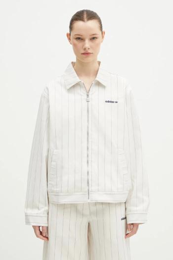 Bunda adidas Originals Pinstripe H Jacket béžová farba, prechodná, JJ3476