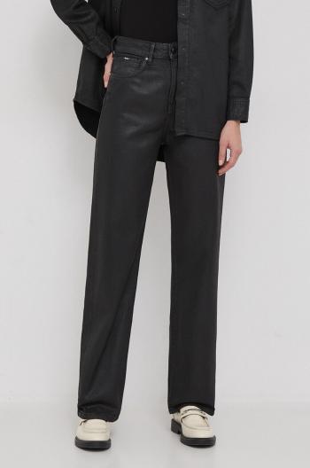 Rifle Pepe Jeans STRAIGHT JEANS UHW COATED dámske, vysoký pás, PL204602