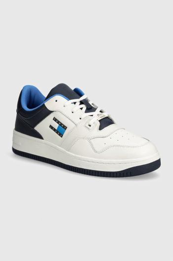 Tenisky Tommy Jeans TJM BASKET LEATHER biela farba, EM0EM01434
