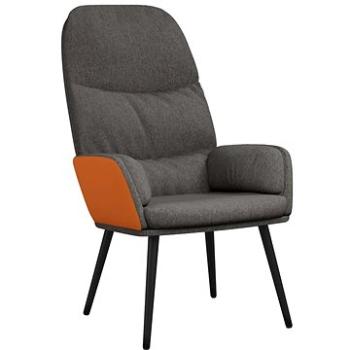 Relaxačné kreslo tmavo sivé textil, 341013