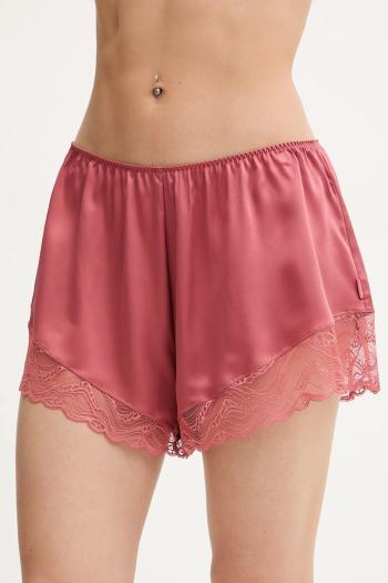 Pyžamové šortky Calvin Klein Underwear dámske, oranžová farba, saténové, 000QS7294E