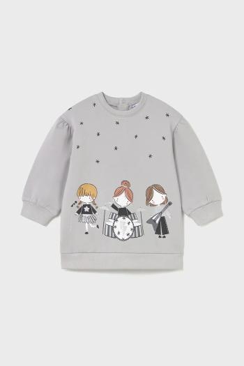 Dievčenské šaty Mayoral šedá farba, mini, oversize, 2921