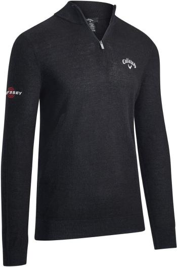 Callaway 1/4 Blended Merino Black Ink L Sveter