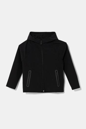 Detská mikina Under Armour Unstoppable Full Zip čierna farba, s kapucňou, jednofarebná, 1383126