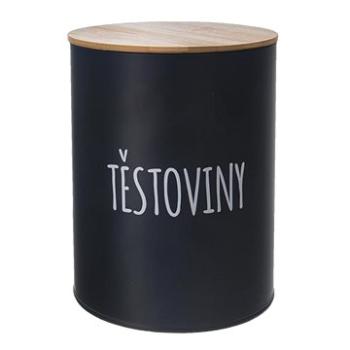 Orion Dóza plech/bambus priemer 13 cm Cestoviny BLACK (127531)