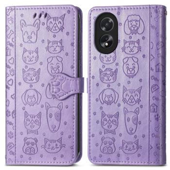 ART ANIMALS Peňaženkový obal pre Oppo A38 fialový