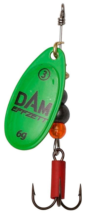 Dam blyskáč effzett fluo spinner green - veľkosť 2 4 g