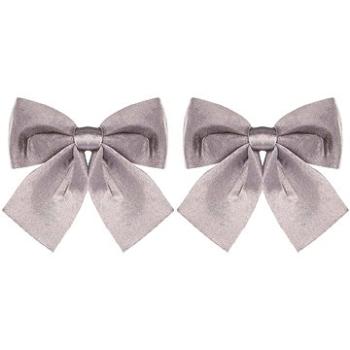 LAALU Sada 2 ks mašle: Mašľa strieborná lesklá 13 × 13 cm (LAU-2863)
