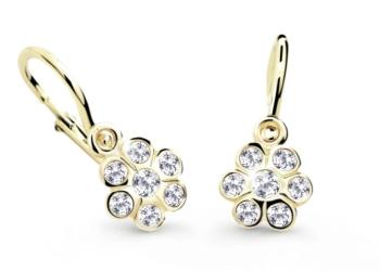 Cutie Diamonds Trblietavé detské náušnice zo žltého zlata s briliantmi DC1737-10-00-X-1