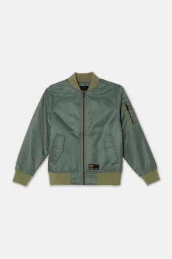 Detská bunda bomber Vans BY COPLEY zelená farba, VN000JB51CI1