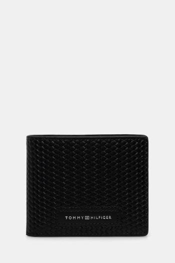 Kožená peňaženka Tommy Hilfiger čierna farba, AM0AM13728