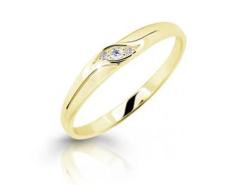 Cutie Diamonds Elegantný prsteň zo žltého zlata s briliantmi DZ6815-2844-10-X-1 54 mm