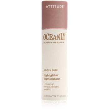 Attitude Oceanly Plastic Free Makeup tuhý krémový rozjasňovač odtieň Golden Rose 8.5 g