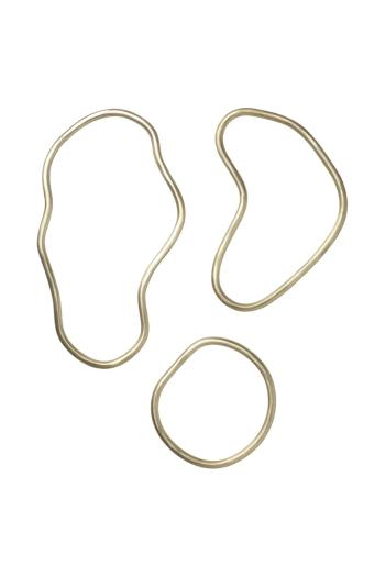 Podstavec na teplé jedlá ferm LIVING Pond Trivets 3-pak žltá farba