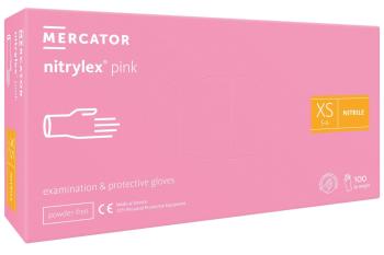 NITRYLEX PINK - Nitrilové rukavice (bez púdru) ružové, 100 ks, XS