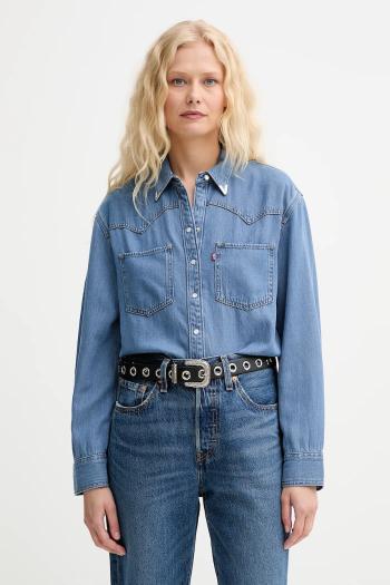 Rifľová košeľa Levi's béžová farba, regular, s klasickým golierom
