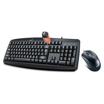 Genius Smart KM-200, sada klávesnica s drátovou optickou myšou, US, klasická, drátová (USB), čierna