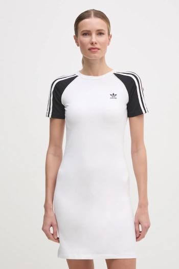Šaty adidas Originals 3S RAGLAN DRESS biela farba, mini, priliehavé, JD0837
