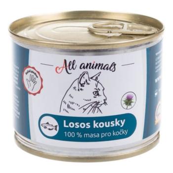 ALL ANIMALS konzerva losos kúsky pre mačky 200 g