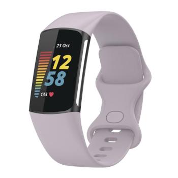 SILICONE Vymeniteľný remienok pre Fitbit Charge 6 / Charge 5 svetlofialový