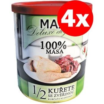 MAX deluxe 1/2 kuraťa so zverinou 800 g, 4 ks (8594025081707)