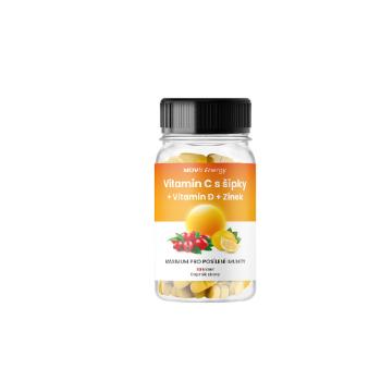 Vitamín C 1200 mg so šípkami + Vitamín D + Zinok MOVit Energy 30 tbl.