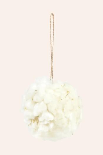 Vianočná dekorácia Calma House Flock Flakes 8 cm béžová farba