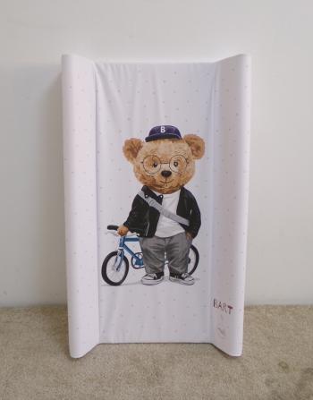 CEBA Podložka prebaľovacia 2-hranná s pevnou doskou (50x80) Comfort Fluffy Puffy Bart