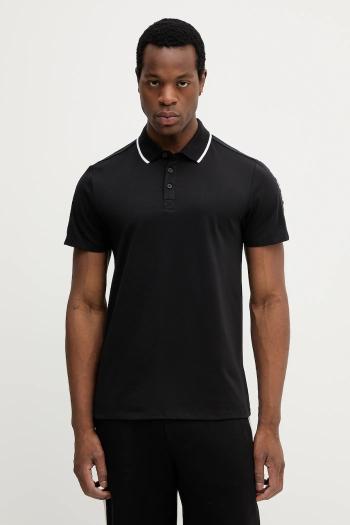 Polo tričko Guess PAUL pánske, čierna farba, s nášivkou, M5YP42 KARS2