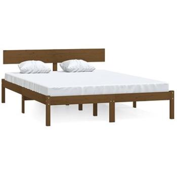 Shumee medovo hnedý masívna borovica 135 × 190 cm UK Double, 810125