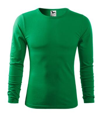 MALFINI Pánske tričko s dlhým rukávom Fit-T Long Sleeve - Stredne zelená | S