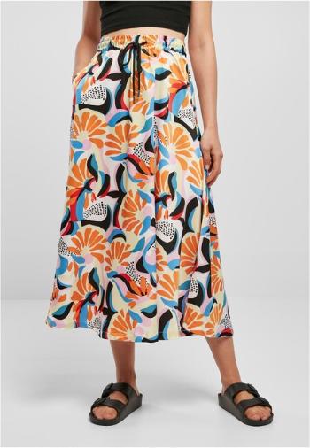 Urban Classics Ladies AOP Satin Midi Skirt magicmangoabstract - XL