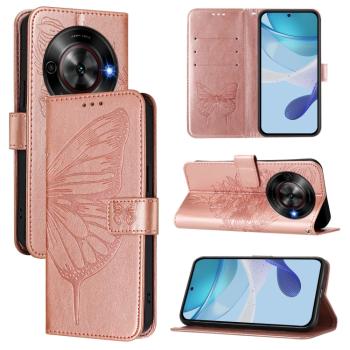 ART BUTTERFLY Peňaženkový obal pre ZTE Blade A75 5G ružový