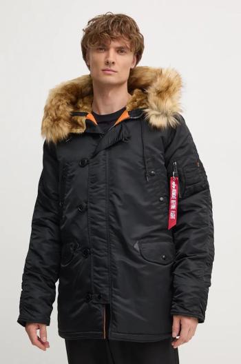 Bunda Alpha Industries N3B VF 59 PARKA 103141 03 pánska, čierna farba, zimná