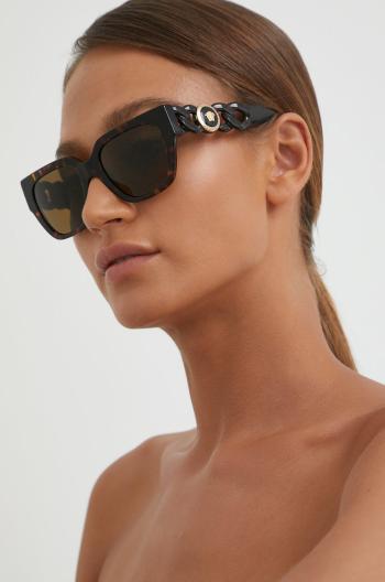 Slnečné okuliare Versace dámske, hnedá farba, 0VE4409